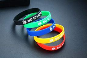 img 1 attached to 🆘 XUANPAI Emergency Alert ID 5 Pack: Rubber Silicone Sport Bracelets for Men, Women, and Kids