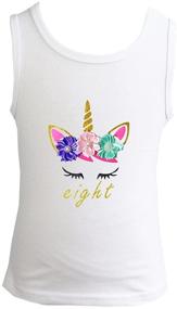 img 1 attached to 🦄 Kirei Sui Pink Lavender Unicorn Tanks for Girls' 1st to 10th Birthday