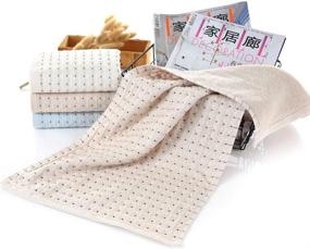 img 2 attached to 🤚 Pidada Hand Towels Set of 2 - 100% Cotton Diamond Plaid Pattern: Absorbent & Soft Towel for Bathroom - 13.8 x 29.5 Inch (Brown)