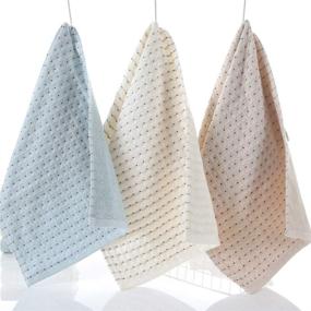 img 1 attached to 🤚 Pidada Hand Towels Set of 2 - 100% Cotton Diamond Plaid Pattern: Absorbent & Soft Towel for Bathroom - 13.8 x 29.5 Inch (Brown)