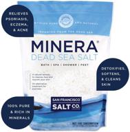 🌊 minera dead sea salt 19 lbs. coarse - 100% pure & certified. effective natural remedy for psoriasis, eczema, acne & more logo