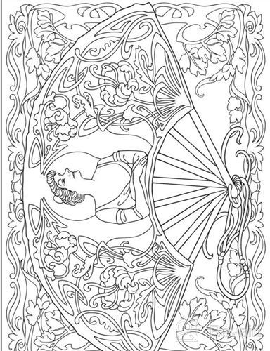 img 1 attached to 🎨 Exquisite Vintage Hand Fans Coloring Book: A Creative Haven for Artistic Expression review by Lori Aguirre