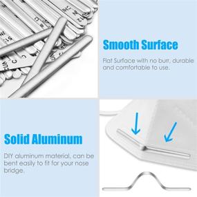 img 3 attached to 👃 100 Count Nose Bridge Strip for Mask, KENOBE Self-Adhesive Aluminum Flat Nose Clips Metal Nose Bridge Bracket Wire for Handmade DIY Sewing Crafts