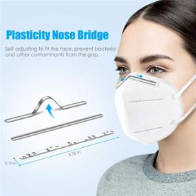 img 1 attached to 👃 100 Count Nose Bridge Strip for Mask, KENOBE Self-Adhesive Aluminum Flat Nose Clips Metal Nose Bridge Bracket Wire for Handmade DIY Sewing Crafts