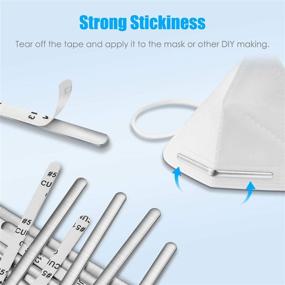 img 2 attached to 👃 100 Count Nose Bridge Strip for Mask, KENOBE Self-Adhesive Aluminum Flat Nose Clips Metal Nose Bridge Bracket Wire for Handmade DIY Sewing Crafts