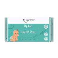 ultra soft dry baby wipes by baby works - gentle and sensitive, extra absorbent and durable, for diaper changes, meal time, runny noses - 100 count logo