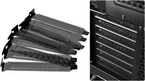 img 1 attached to 🔌 SIENOC 10 Pcs Hard Steel Dust Filter Blanking Plate PCI Slot Cover: Premium Quality with Screws