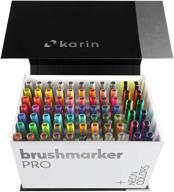 karin brushmarker pro mega box combo: 72 цвета и 3 смешивателя логотип