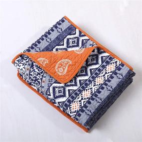 img 3 attached to 🧶 GL-1510JTHR Medina Saffron Throw Blanket by Greenland Home Fashions - 50 x 60