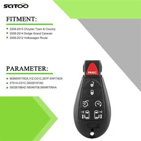 img 2 attached to 🔑 SCITOO 7 Button Keyless Entry Remote Key Fob for Grand Caravan 2008-2014, Routa 2009-2012, FCC IYZ-C01C M3N5WY783X (1pc)