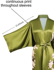 img 2 attached to 🌸 Exquisite Floral Satin Kimono Robe: Luxurious Sleepwear & Bachelorette Cover Up