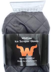img 3 attached to 🧤 Efficient WildCow Ice Scraper Mitt Glove for Car – Black, Soft and Thick, Windshield Snow Scraper Mitten