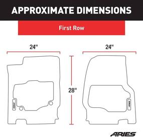 img 3 attached to 🚗 ARIES FR08311809 StyleGuard XD черные индивидуальные коврики для пола для Ford F-150 Crew Cab - только передний ряд