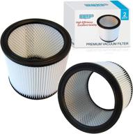 ultimate hqrp cartridge filter 2-pack: perfect replacement for shop-vac 🔍 90350 90304 90333; ideal for wet/dry vacuum cleaners 5 gallon and above логотип