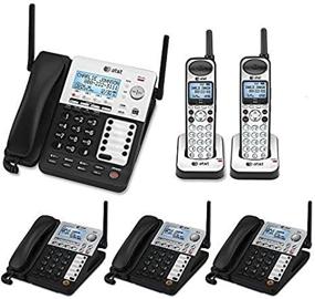 img 1 attached to 📞 AT&T SynJ 4-Line Business Phone System: Boost Productivity with 3 Cordless Desksets & 1 Cordless Handset