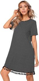 img 1 attached to 👗 Romwe Womens Summer Sleeve T Shirt: Stylish Dresses for Women's Clothing