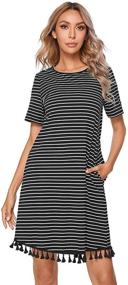 img 4 attached to 👗 Romwe Womens Summer Sleeve T Shirt: Stylish Dresses for Women's Clothing