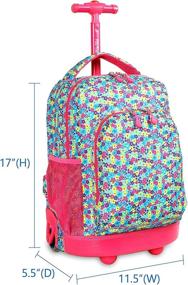 img 2 attached to 🌎 World New York Rolling Backpack: A Perfect Blend of Style and Function for Kids and Backpack Lovers