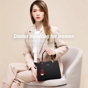 img 2 attached to 👜 Cnoles Cowhide Leather Handbags: Luxurious Shoulder Women's Handbags & Wallets