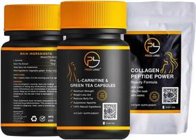 img 4 attached to 🌿 L-Carnitine Green Tea Capsules 500mg - Collagen Peptide Powder Dietary Supplement | Maximum Strength Weight Loss Aid | Reduces Belly Fat | 100% Natural Ingredients | 150 Vegan Non-GMO Capsules | Zero Fillers