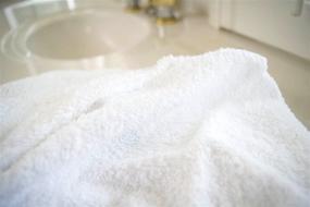img 1 attached to Cotton Calm Washcloths_12X12 White 16