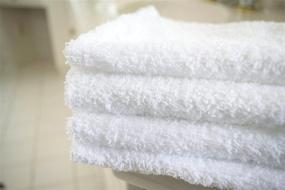 img 2 attached to Cotton Calm Washcloths_12X12 White 16