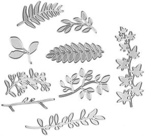 img 4 attached to 🍃 Metal Leaf Cutting Dies Stencil Template Molds for Card Making, Scrapbooking, and DIY Décor Crafts