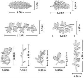 img 3 attached to 🍃 Metal Leaf Cutting Dies Stencil Template Molds for Card Making, Scrapbooking, and DIY Décor Crafts