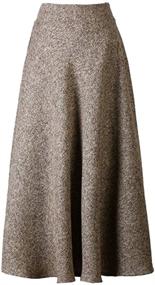 img 2 attached to CHARLES RICHARDS CR Women's High Waist A-line Flared Long Skirt for Winter and Fall, Midi Skirt