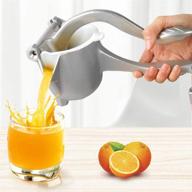 🍊 aluminum manual fruit juicer - hand press lemon squeezer, alloy heavy duty juicer squeezer - lemon extractor tool for easy cleaning - fruit citrus juicer for orange lime - metal press squeezer logo