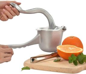 img 3 attached to 🍊 Aluminum Manual Fruit Juicer - Hand Press Lemon Squeezer, Alloy Heavy Duty Juicer Squeezer - Lemon Extractor Tool for Easy Cleaning - Fruit Citrus Juicer for Orange Lime - Metal Press Squeezer