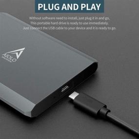 img 1 attached to AIOLO 2,5-дюймовый портативный внешний жесткий диск емкостью 1 ТБ с USB3.0: ПК, Mac, настольный компьютер, ноутбук, MacBook, Chromebook, Xbox One, Xbox 360, PS4 (темно-серый)