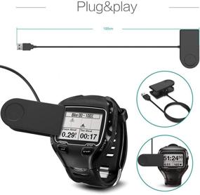 img 2 attached to 🔌 TUSITA USB Charging Cable 100cm - Compatible with Garmin Forerunner 310XT 405 405CX 410 910XT - Smartwatch Accessories