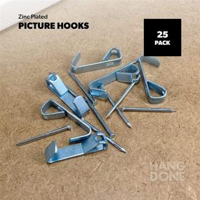 img 2 attached to 🖼️ HangDone Picture Hangers 25-Pack, Maximum 30 lbs Load Capacity, Zinc Plated
