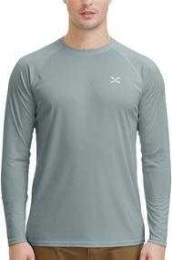 img 4 attached to Men's UPF 50+ Long Sleeve Sun Shirts: Ultimate UV Protection & Lightweight Comfort for Hiking, Fishing, and Swimming