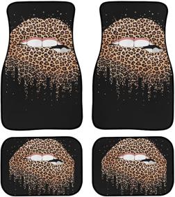 img 3 attached to 🚗 Enhance Your Ride with Goyentu Gold Sexy Kiss Lips Car Floor Mats - Premium All-Weather Protection for Front & Rear Carpets - Heavy-Duty, Universal Fit Accessories for Cars, Sedans & Trucks - 4-Piece Set