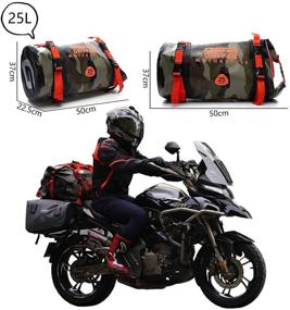 img 3 attached to BORLENI Motorcycle Dry Bag Waterproof Motorcycle Luggage Bag Motorcycle Duffel Bag For Skiing Travel Hiking Camping Boating Riding Fishing (Camouflage