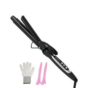 img 4 attached to 🌊 Effortlessly Create Beachy Waves with JYDPRO Hair Curling Irons: 500 Negative Ion Curling Wand for Long Hair, 1 Inch Barrel in Black