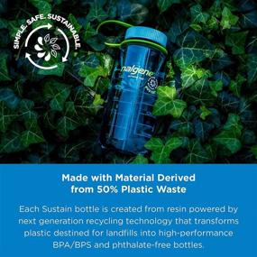 img 1 attached to Nalgene Sustain Tritan BPA-Free Water Bottle: Eco-Friendly, 50% Plastic Waste Derived Material, 32 OZ, Wide Mouth