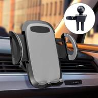 📱 upgrade clamp arm car phone mount: universal air vent holder for iphone 12/11 pro - easy one-button release! logo