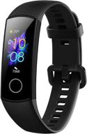 ⌚ honor band 5 smart watch: spo2 monitor, heart rate & sleep tracker, calorie counter - international version (black) logo