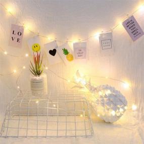 img 1 attached to 🌟 50LED 20 Photo Clips String Fairy Lights: Perfect Battery Powered Decoration for Living Room, Bedroom, Indoor Christmas Party, Wedding, and Photo Picture Hanging Display – 16ft Warm White, 3AA Battery Operated