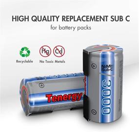 img 2 attached to 🔋 Tenergy SubC 1.2V 3000mAh NiMH Rechargeable Batteries, 15 Pack with Tabs