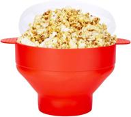 🍿 entemah original silicone microwave popcorn popper: bpa free collapsible bowl with lid and handles логотип