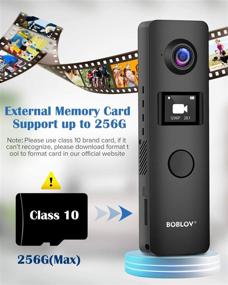 img 3 attached to BOBLOV C19 64GB WiFi Small Body Camera - Full HD Mini Camera with OLED Screen, 4 Hours Recording Time - Ideal for Teaching, Lectures, and Travel - Includes 64GB Card