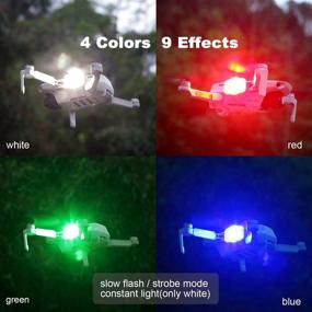 img 3 attached to 🚁 LUCORB Drone Strobe Lights - FAA Anti-Collision Lights for Night Flight - 360° Visibility with Memory Function & Battery Indicators - Compatible with DJI Mini, Mavic Air 2, Mavic 2 Pro, Phantom, Mavic 2 Zoom