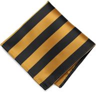 👔 discover the stylish tiemart green striped pocket square - perfect men's accessory & handkerchief logo