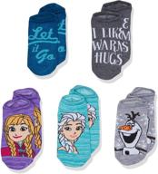 🧦 adorable disney frozen girls 5 pack no show socks for happy feet logo