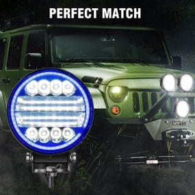 img 1 attached to 🚛 Yorkim 4.5" LED Pods - Bright Off-road Light Bar Combo with Blue Angel Eye Shape and Flash Strobe - Ideal for Trucks, SUVs, ATVs, and More - 2 Pack