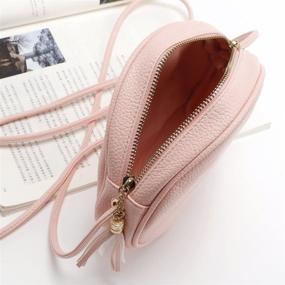 img 2 attached to DukeTea Women's Circular Crossbody Crossover Handbags & Wallets for Enhanced SEO